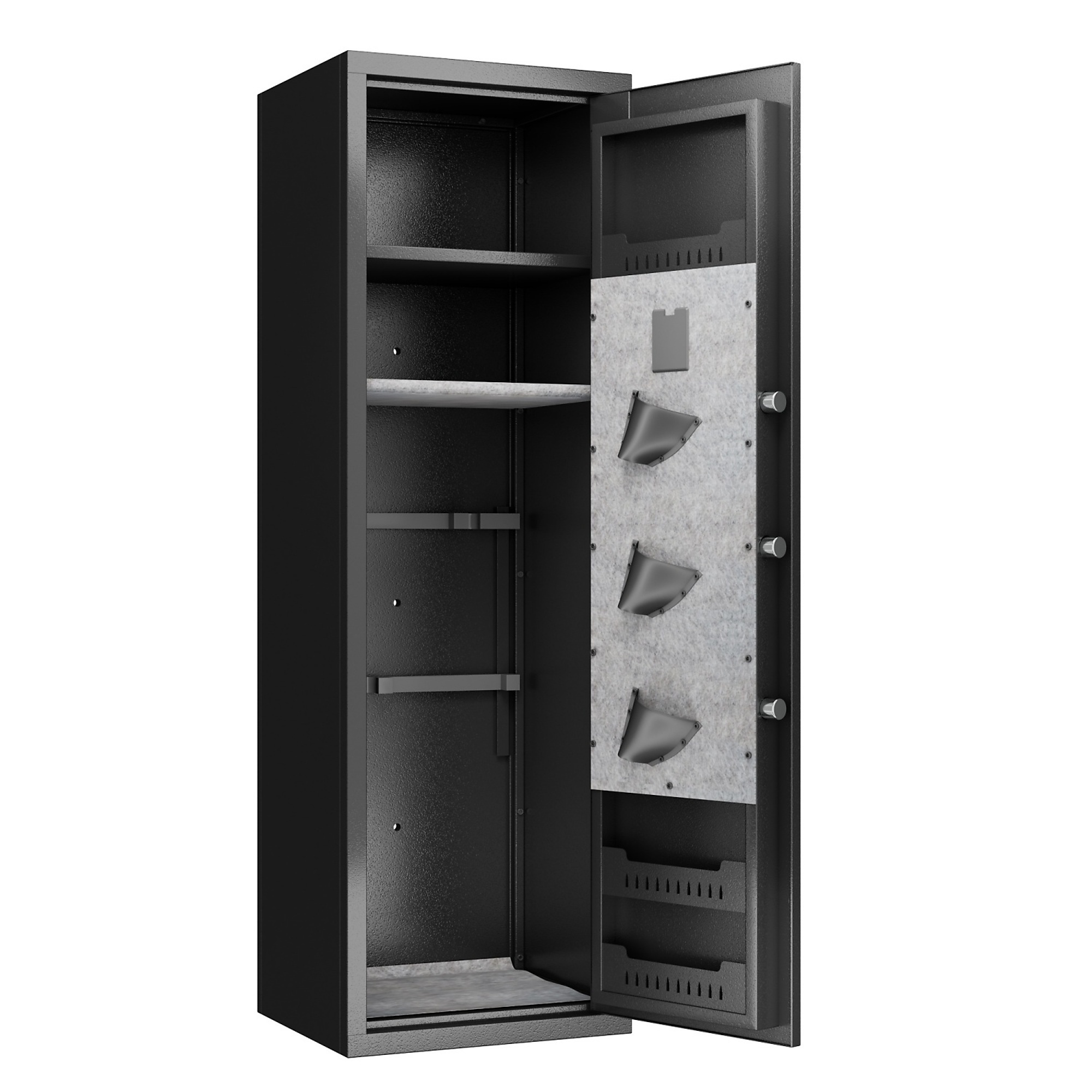 Gun Fingerprint Electronic Safe in Black with Detachable Partition and No Assembly Required
